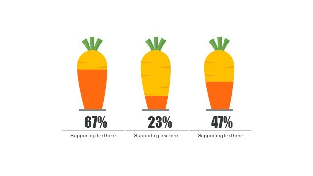 多色插画PPT条形图