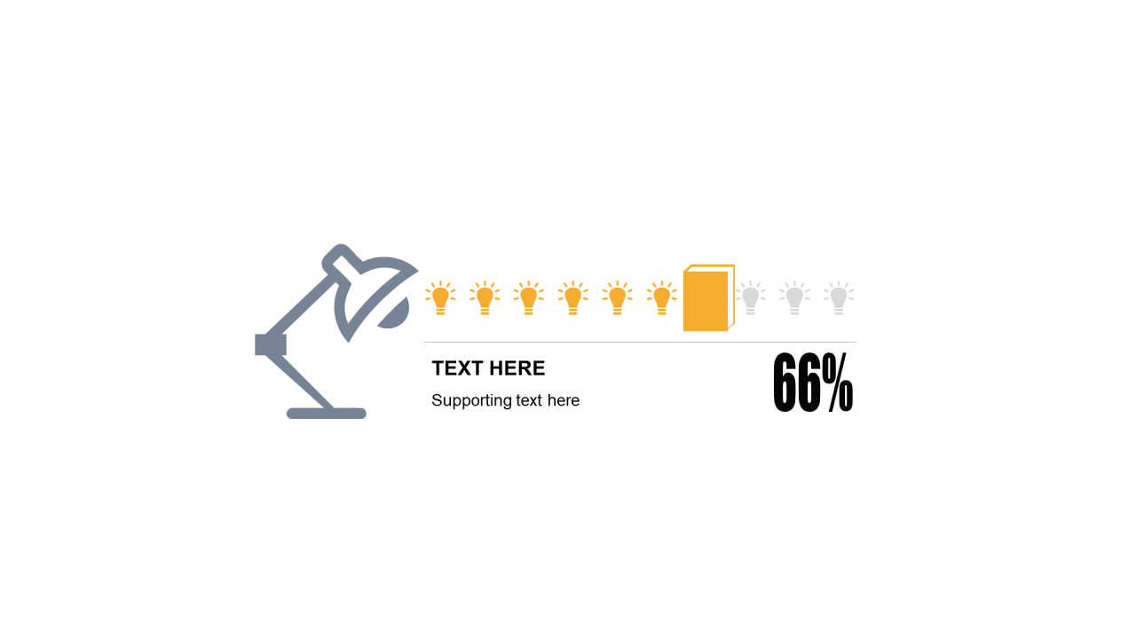 多色扁平PPT条形图