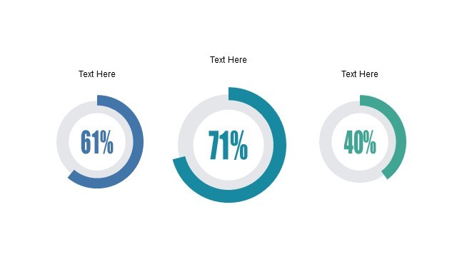 多色插画PPT环形图