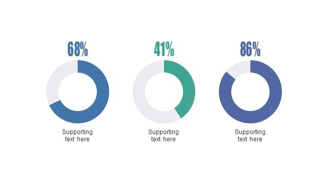 多色插画PPT环形图