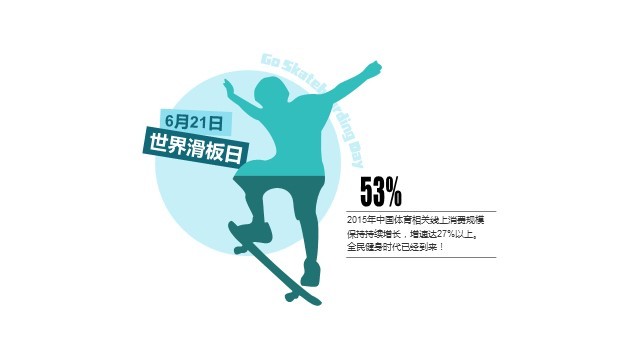 多色插画PPT柱状图