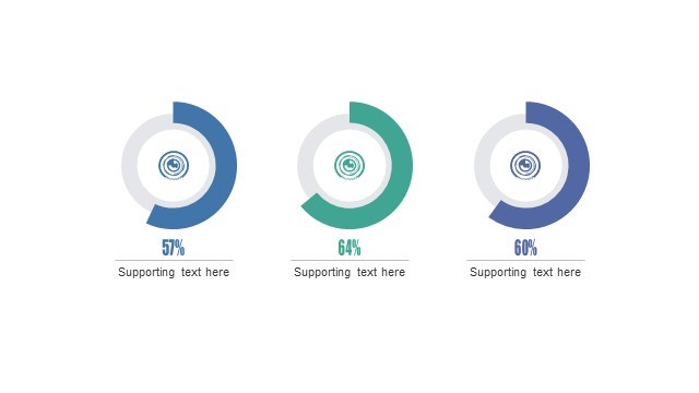多色插画PPT环形图