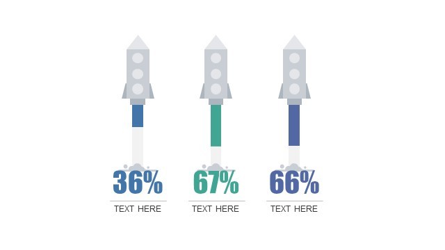多色插画PPT柱状图