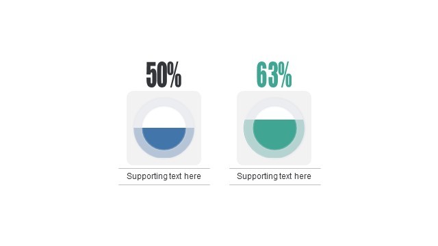 多色插画PPT柱状图