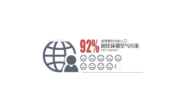 多色插画PPT条形图