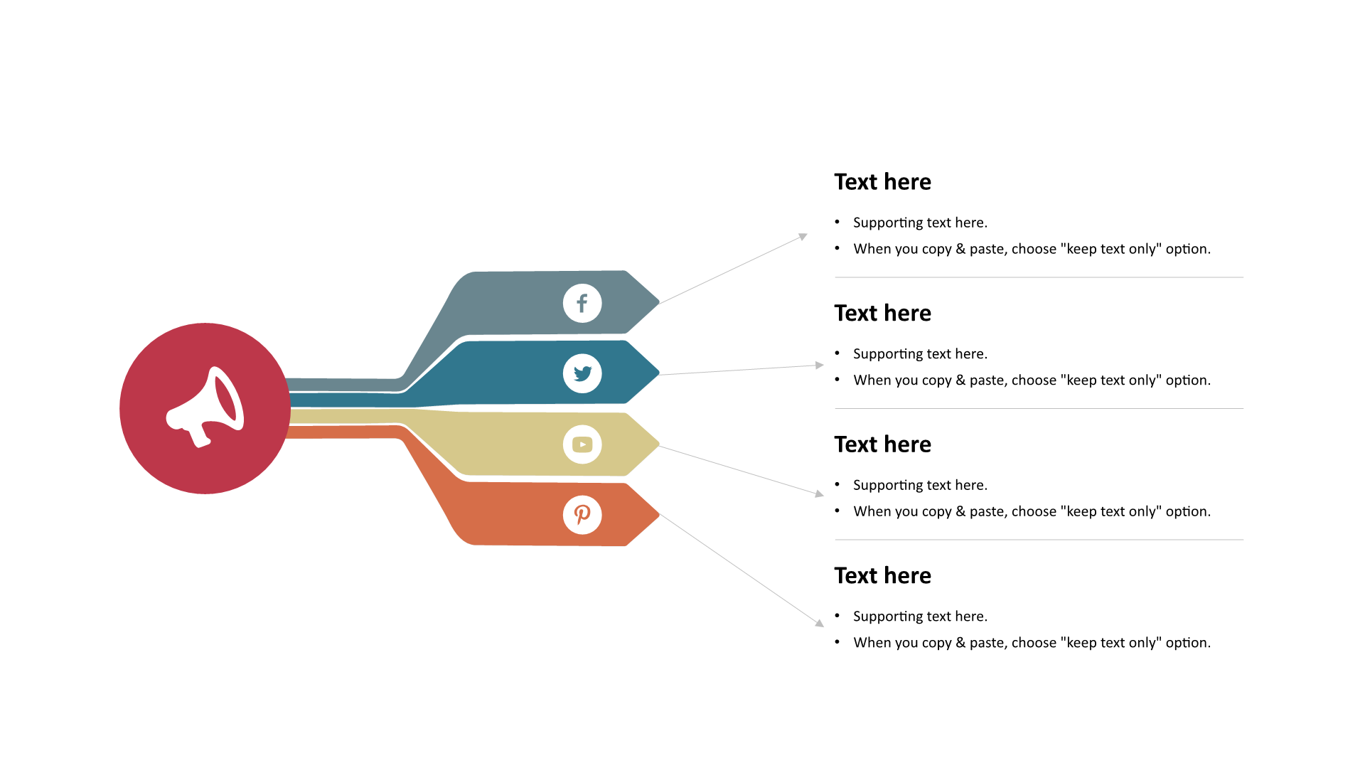 Multi-color round flat 4 PPT list