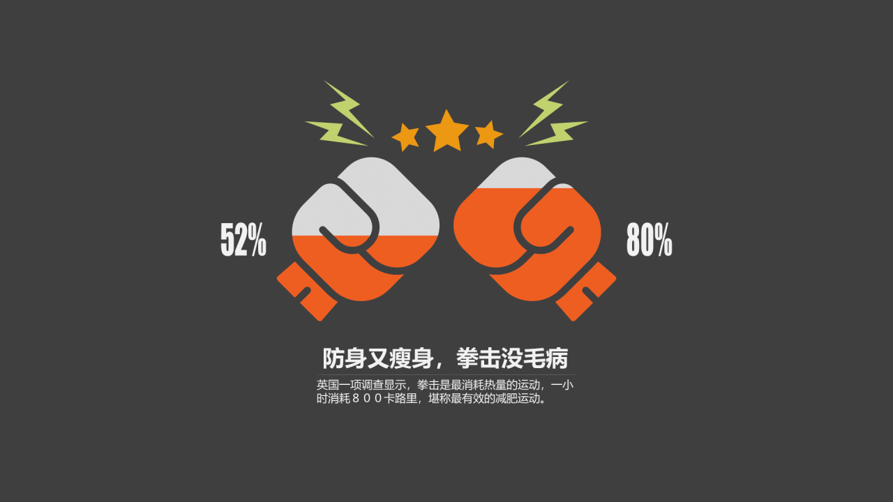 多色插画PPT柱状图