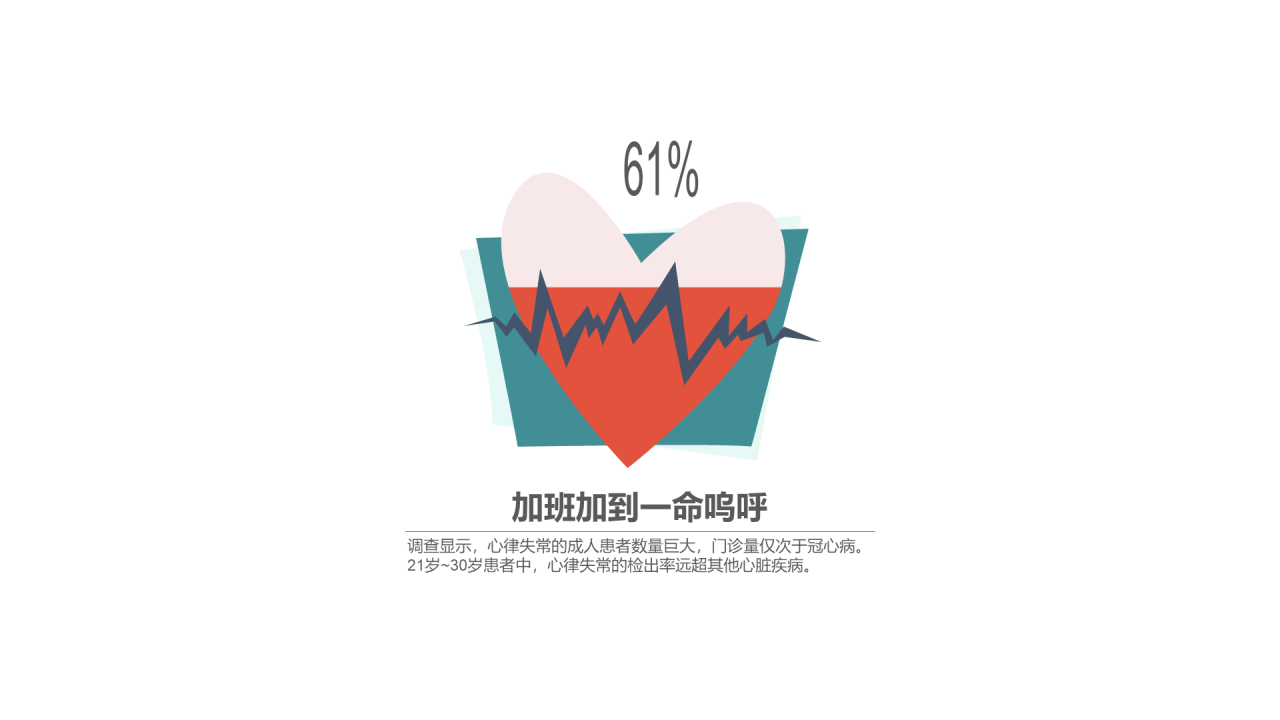 多色插画PPT柱状图