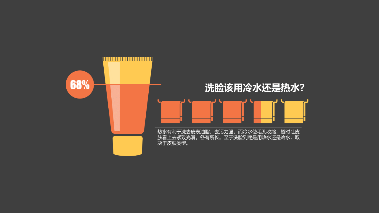 多色插画PPT柱状图