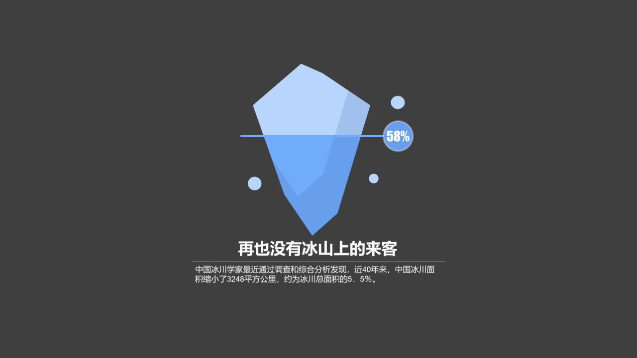 蓝色插画PPT柱状图