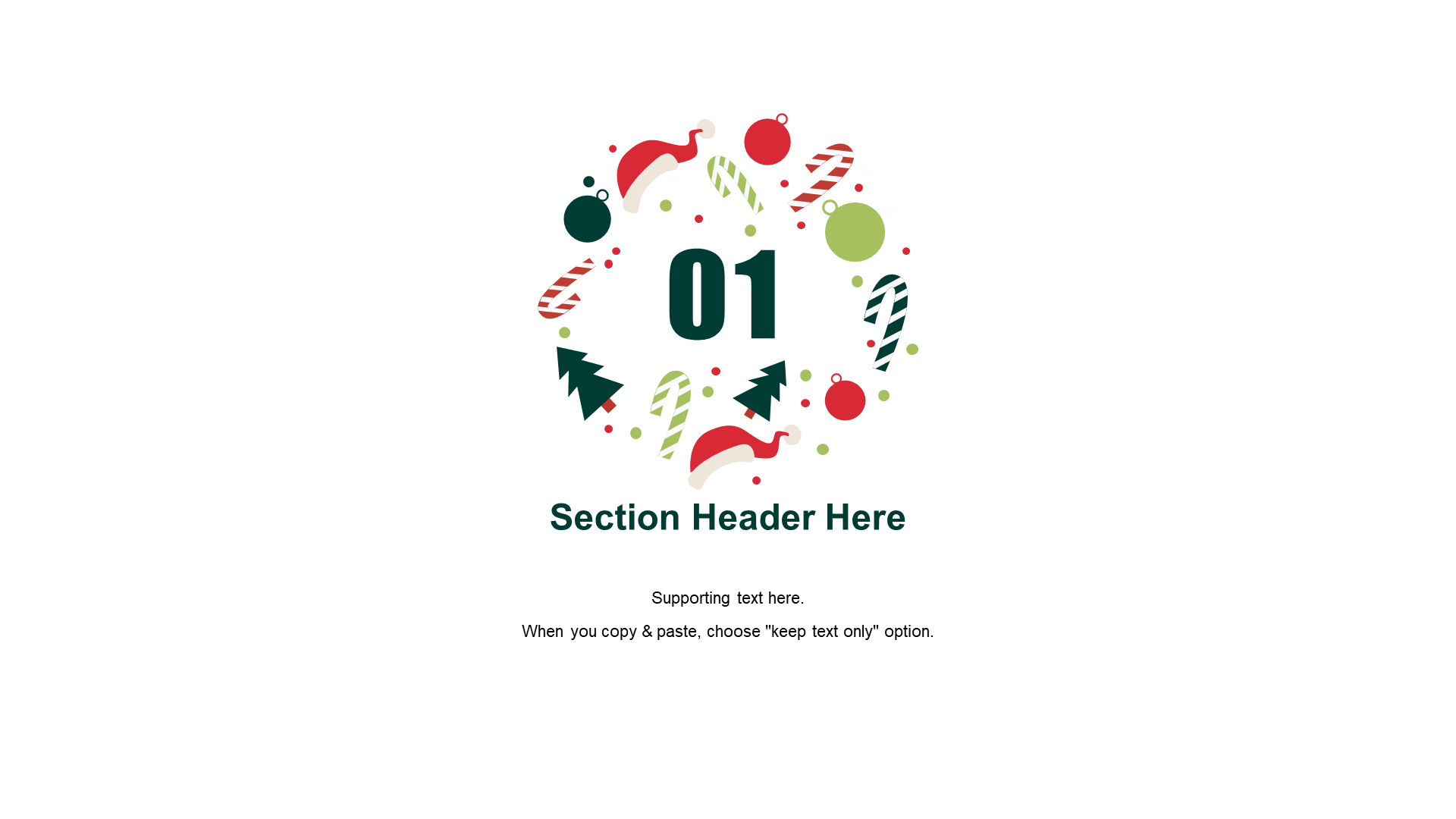White Creative Illustration PPT Theme for Christmas Festival Celebration