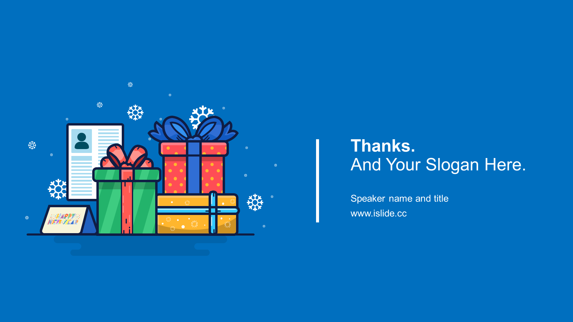Blue Illustration Christmas Event Planning Festival Celebration PPT Template Download