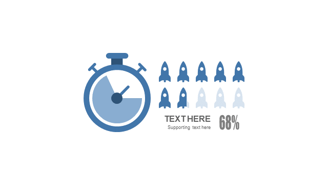 蓝色插画PPT条形图