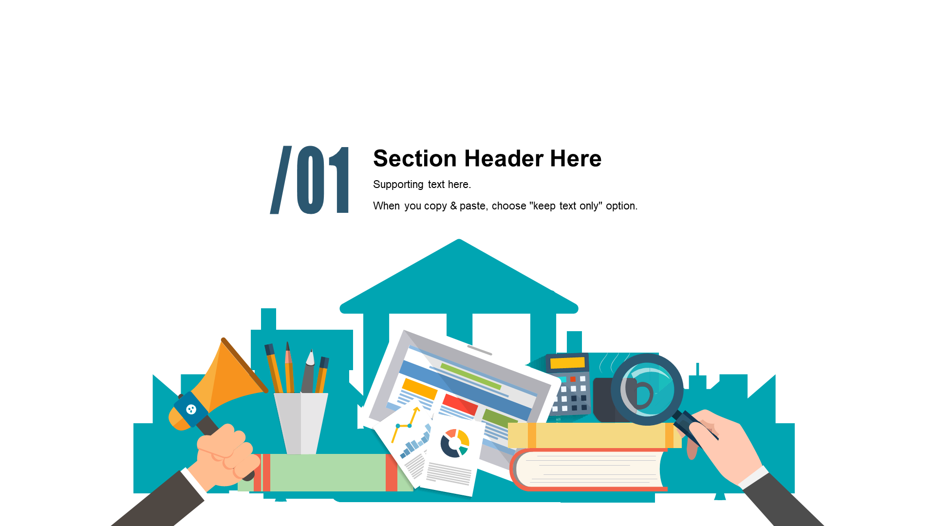 Blue Illustration Education and Learning Summary PPT Theme
