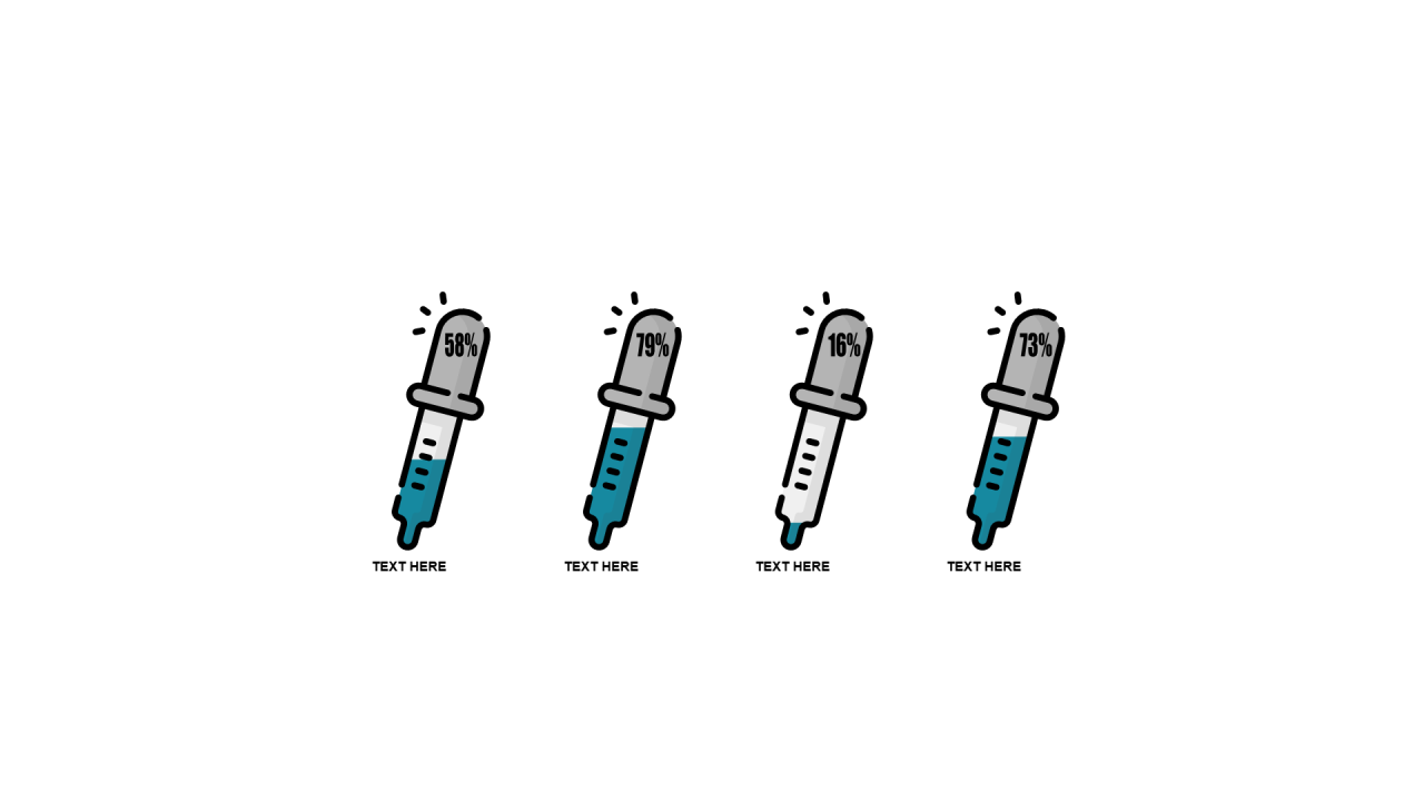 多色插画PPT柱状图