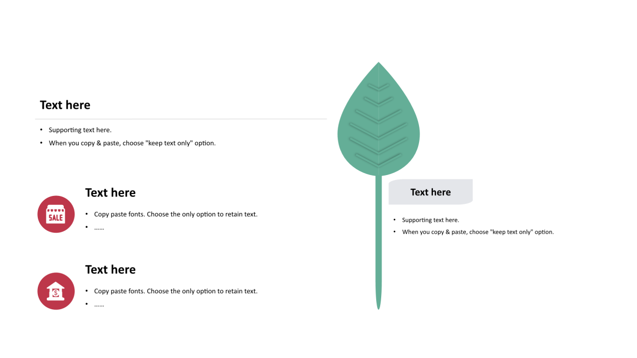 多色圆形扁平2项PPT关系