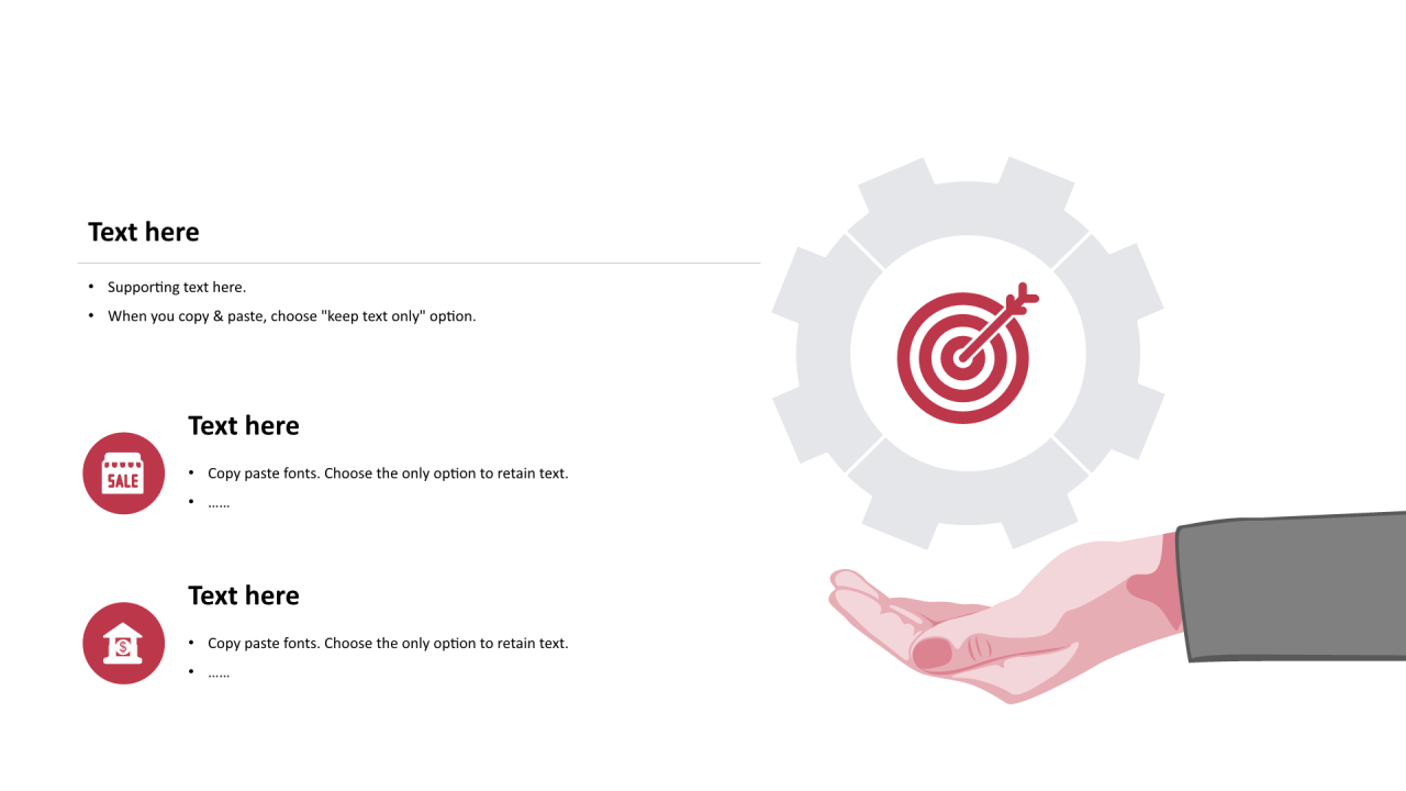 多色圆形扁平2项PPT关系