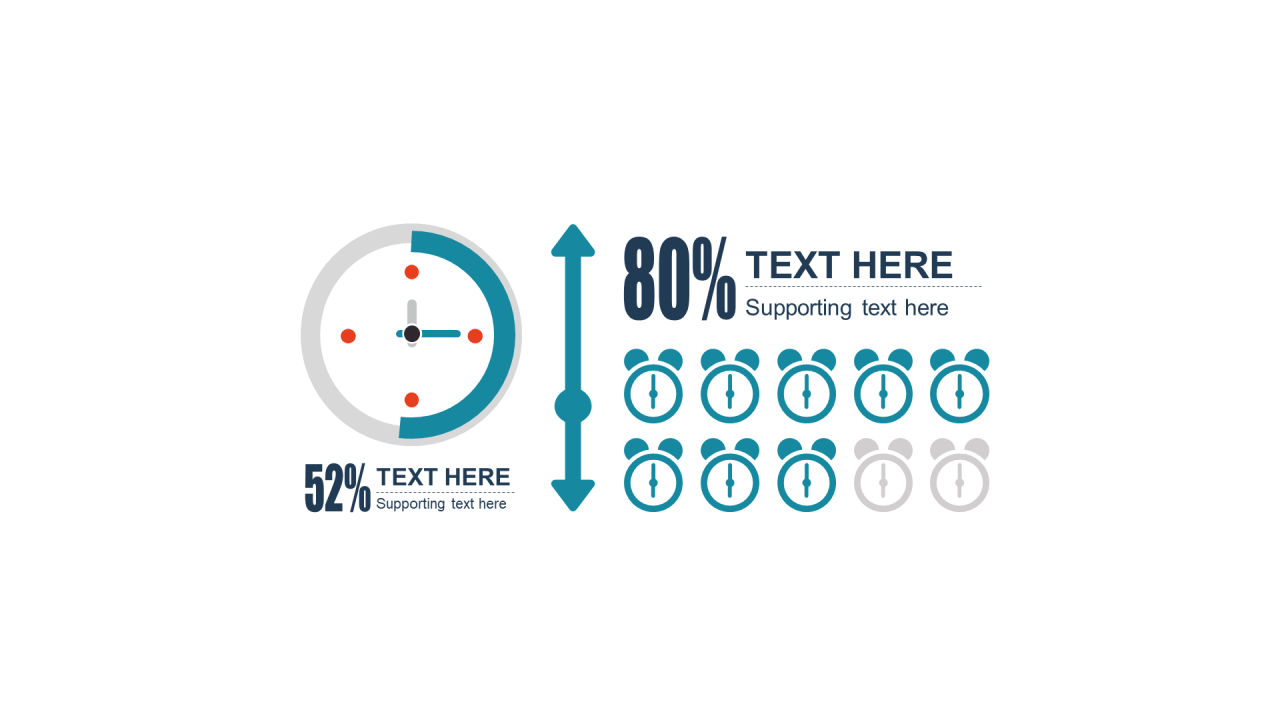 蓝色插画PPT条形图