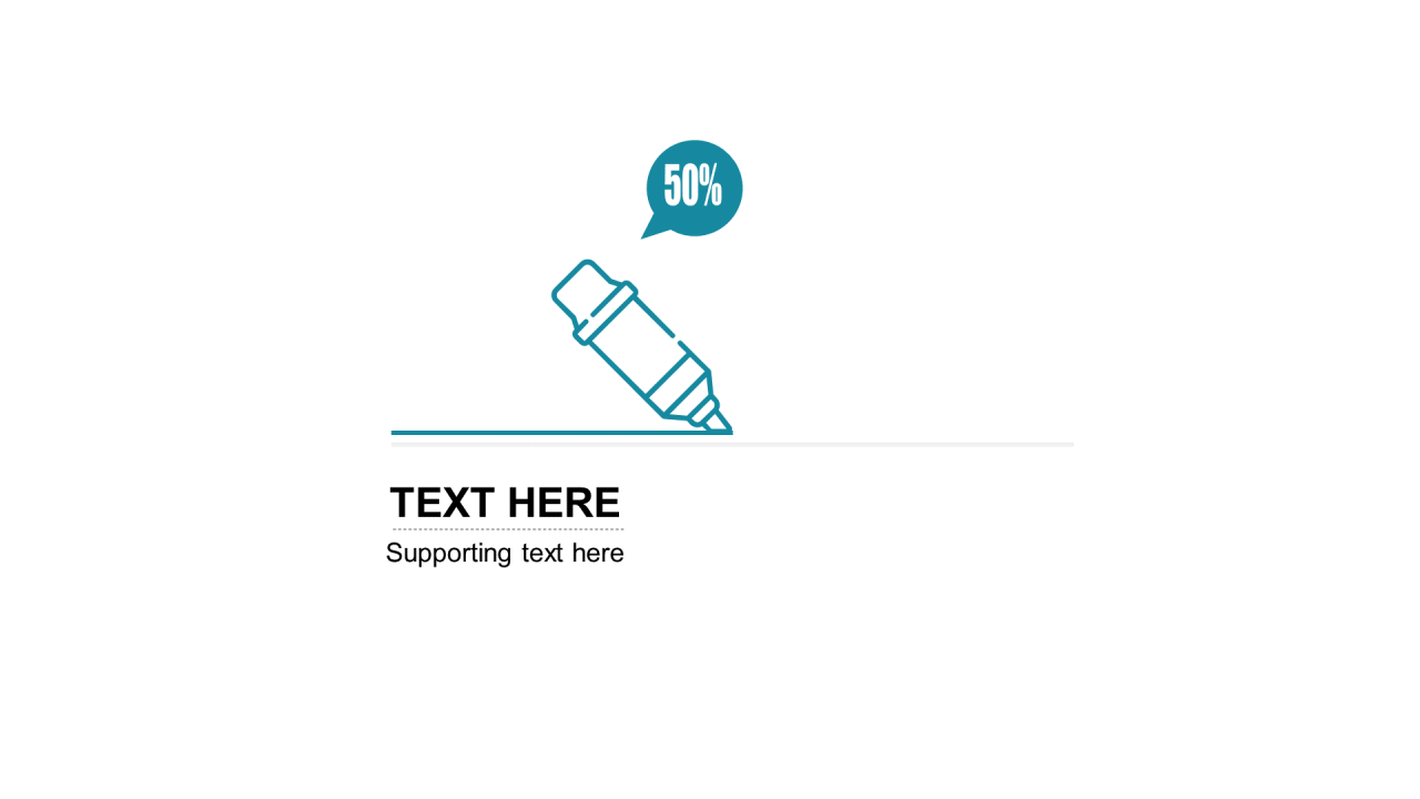 蓝色扁平PPT条形图