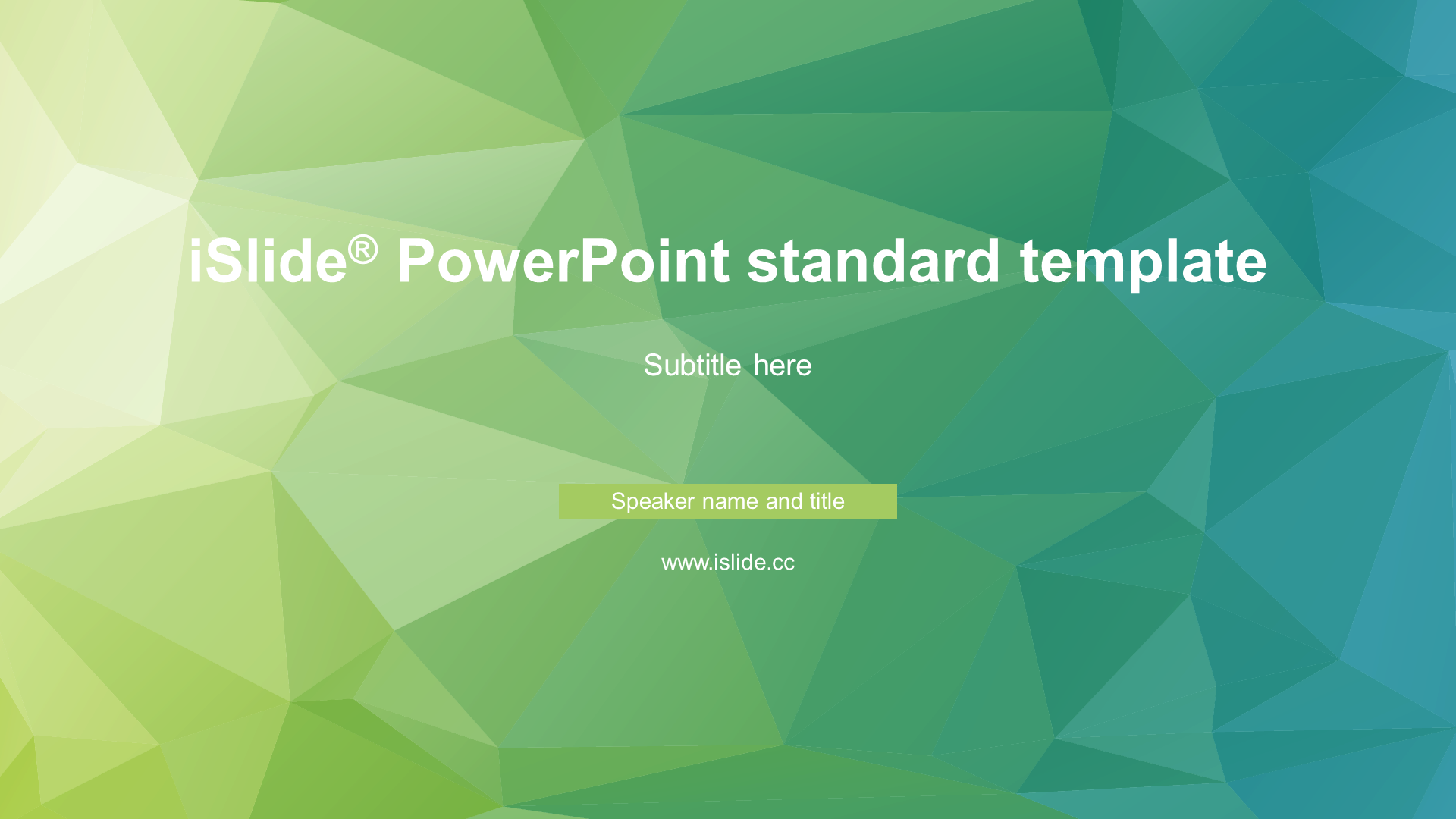 PPT Theme of Green Creative Geometry Office Business Training Courseware