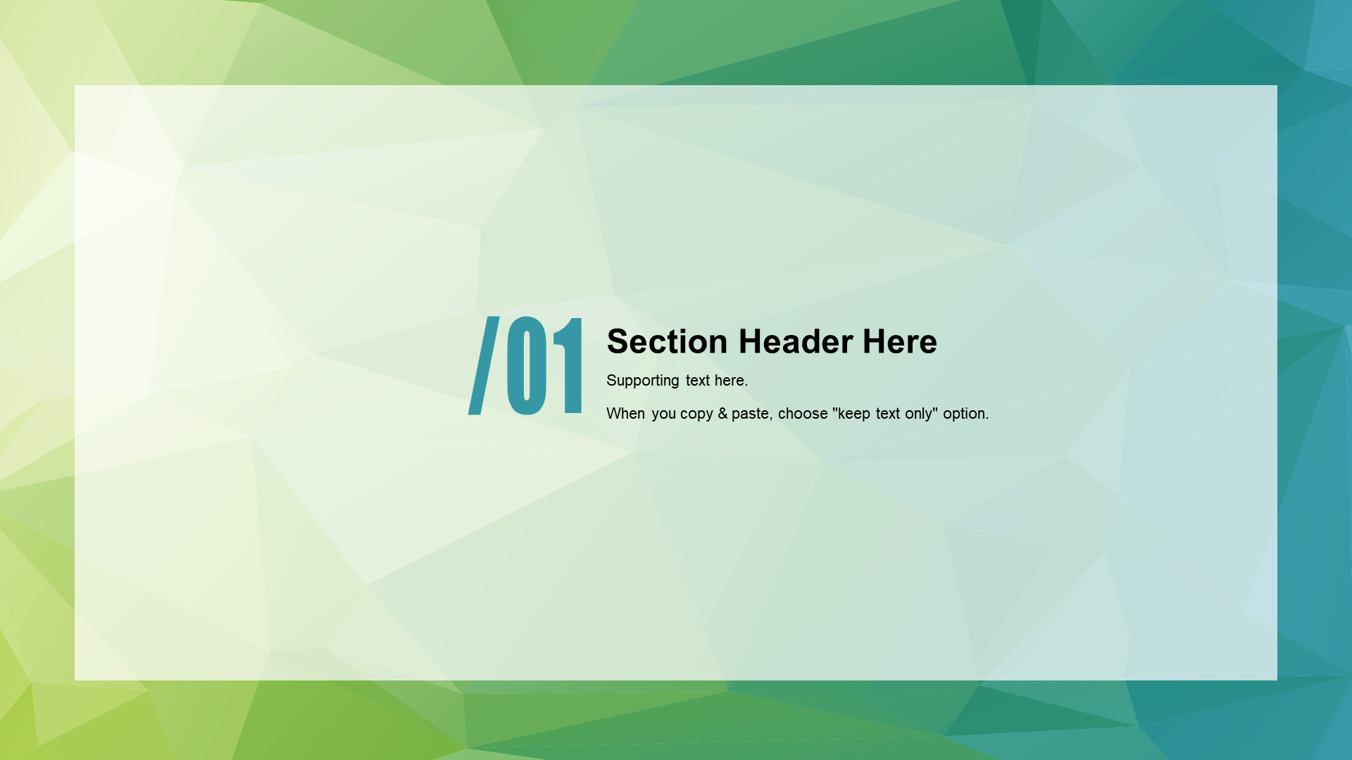 PPT Theme of Green Creative Geometry Office Business Training Courseware