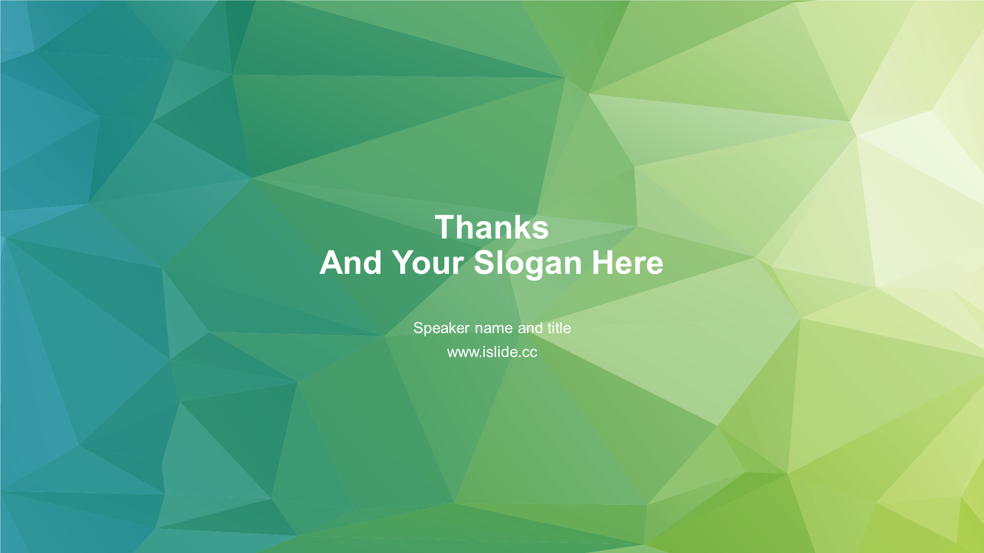 PPT Theme of Green Creative Geometry Office Business Training Courseware