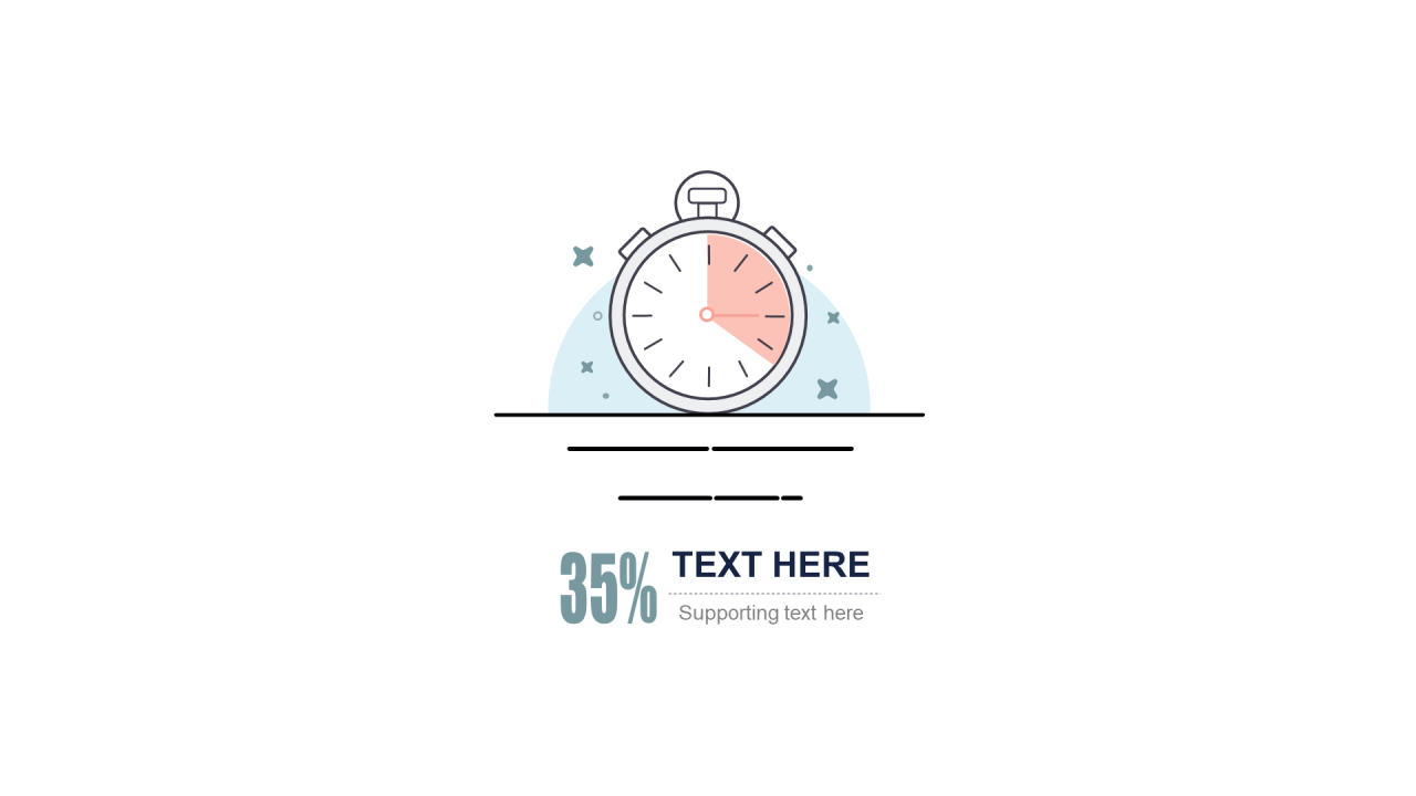 多色扁平PPT饼图