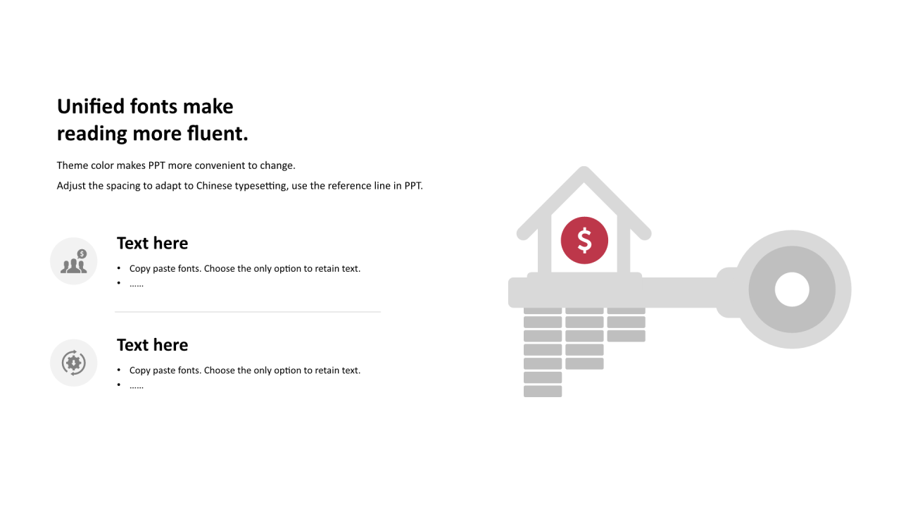 多色圆形扁平2项PPT关系