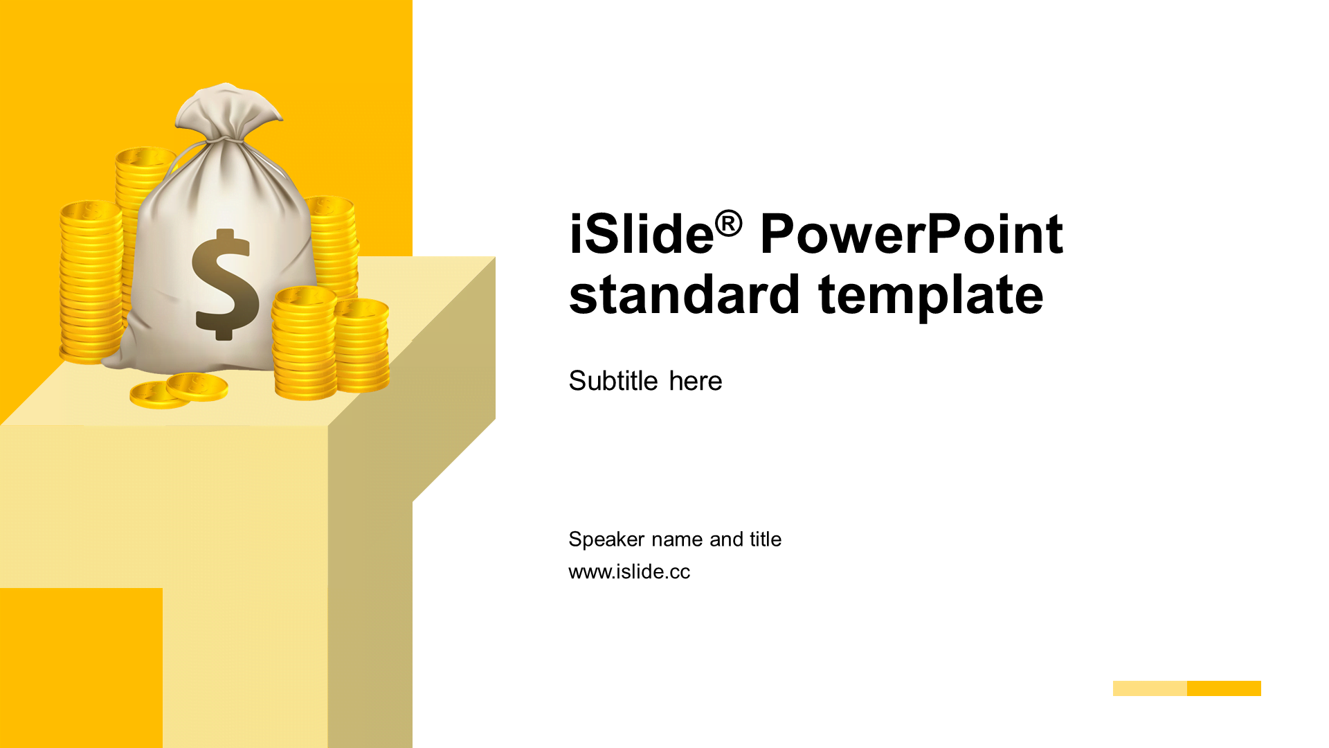 Yellow Illustration PPT Theme of Financial Bank Insurance Business Plan
