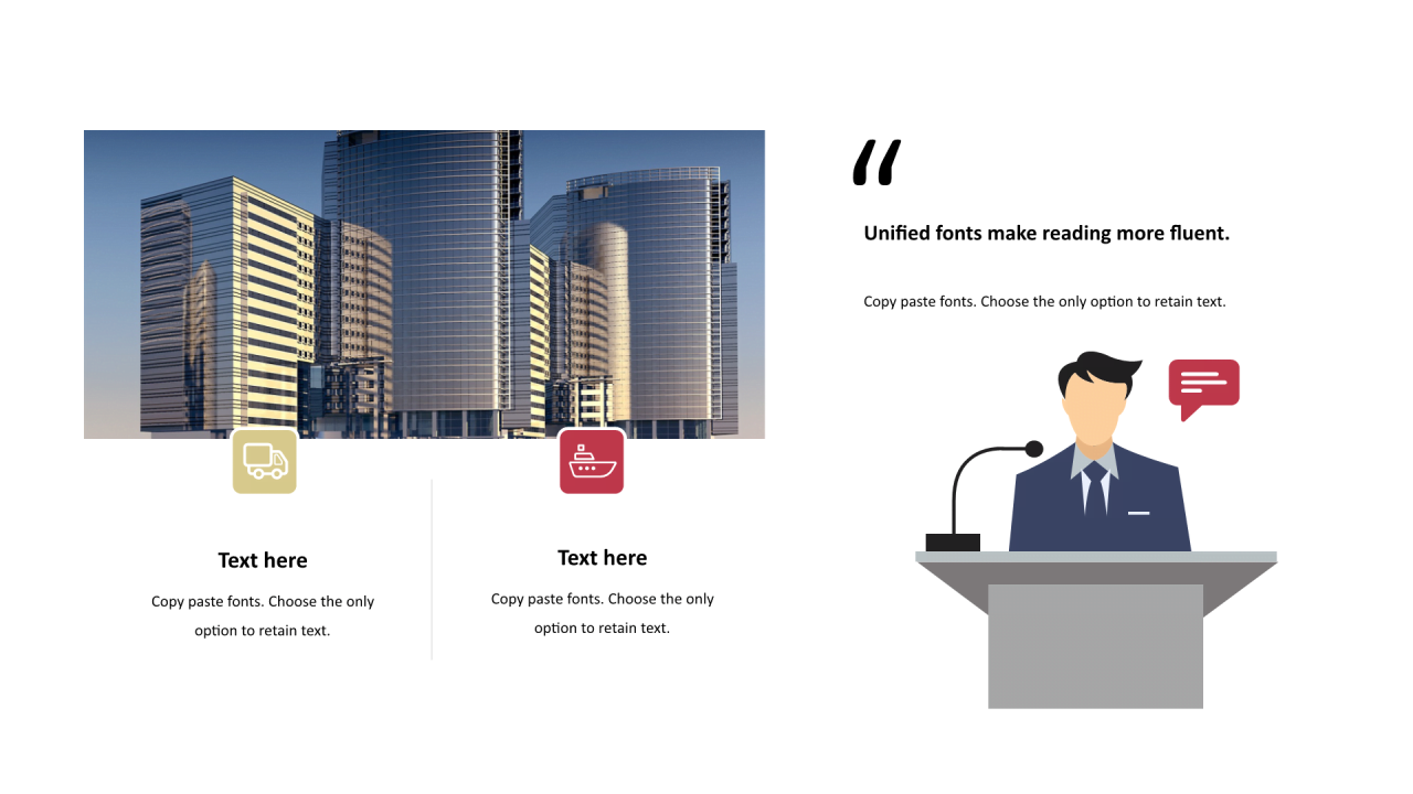 多色矩形扁平2项PPT关系