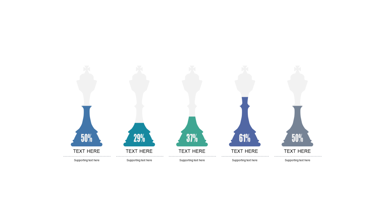 多色扁平PPT渐变图