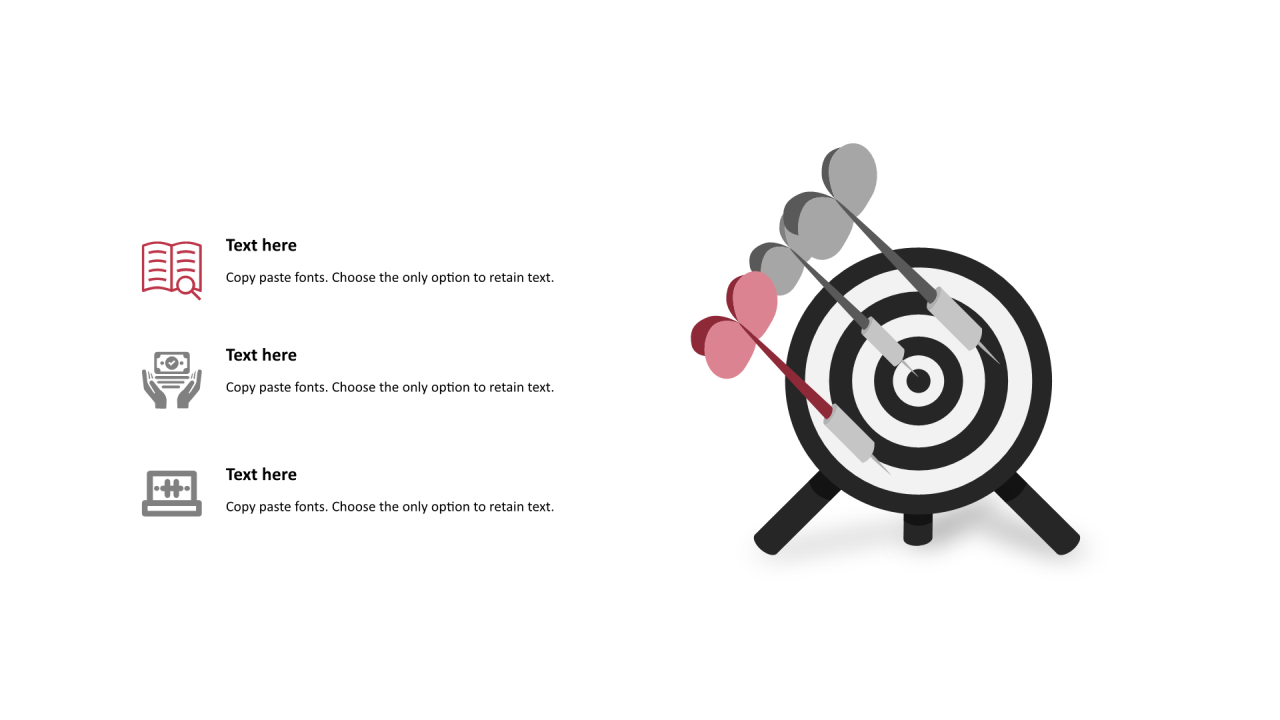 多色圆形扁平3项PPT列表