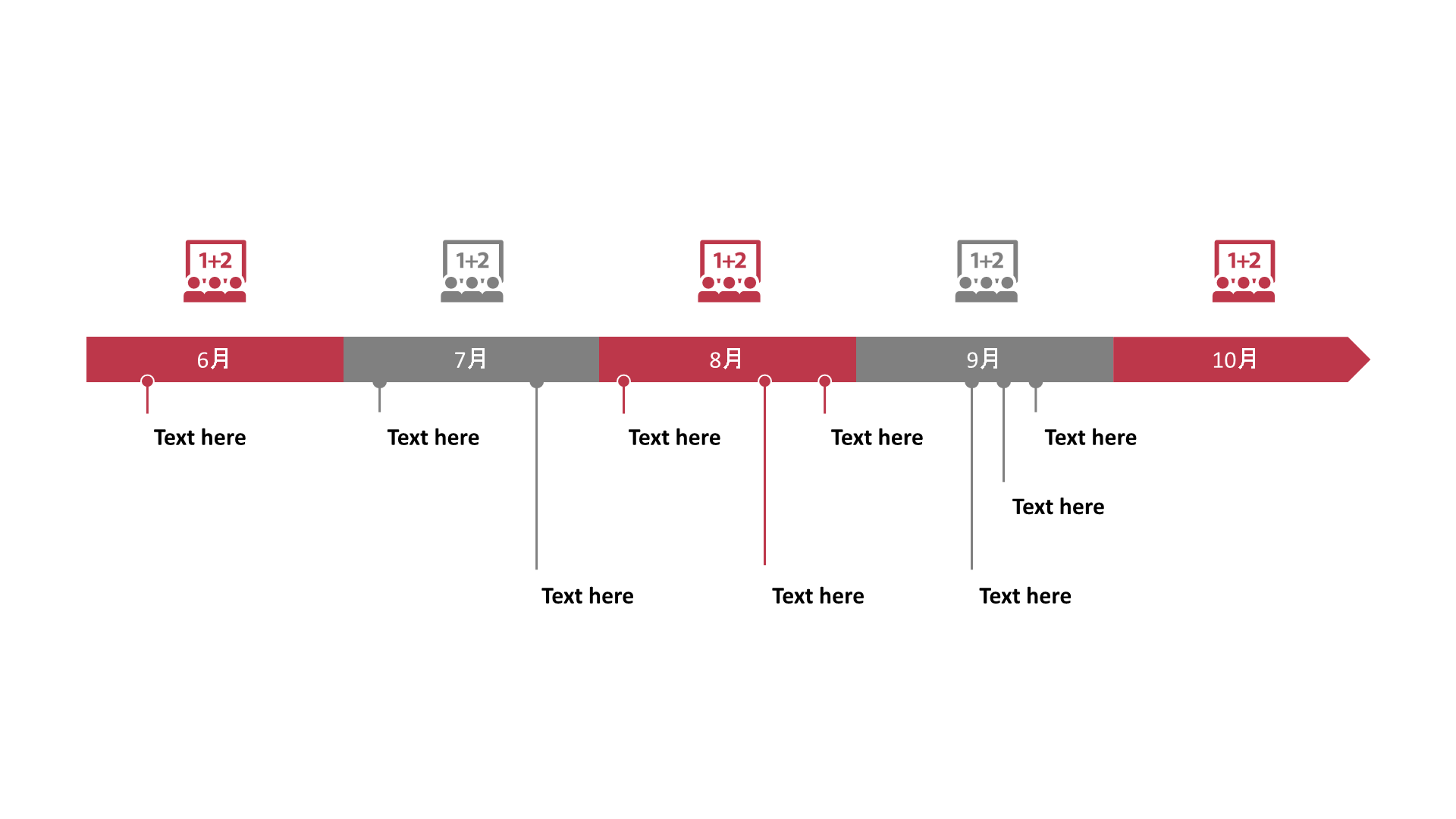 Multi-color rectangular flat 5 PPT process