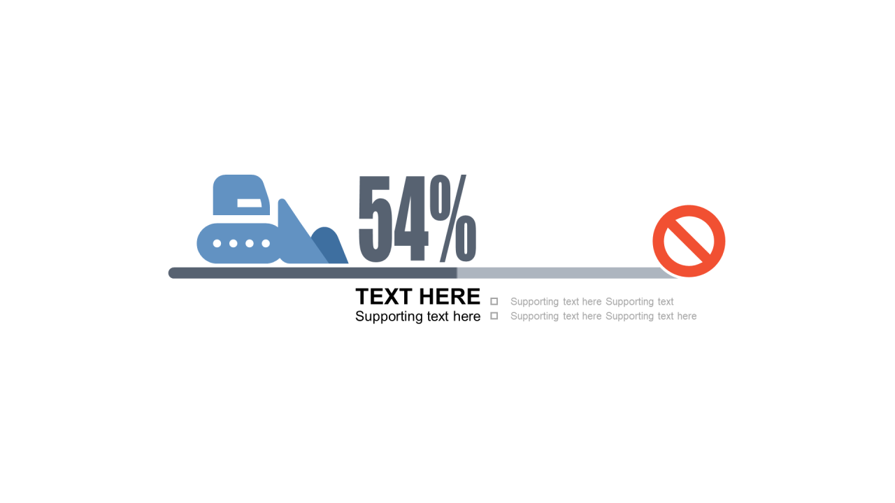 多色扁平PPT条形图