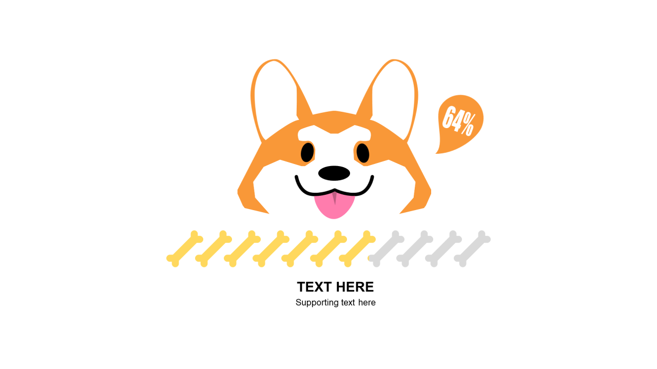 多色扁平PPT渐变图