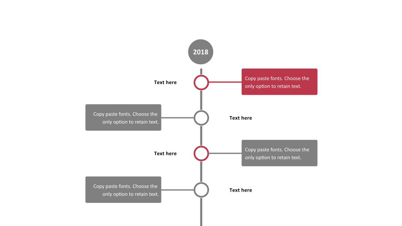 多色矩形扁平4项PPT列表