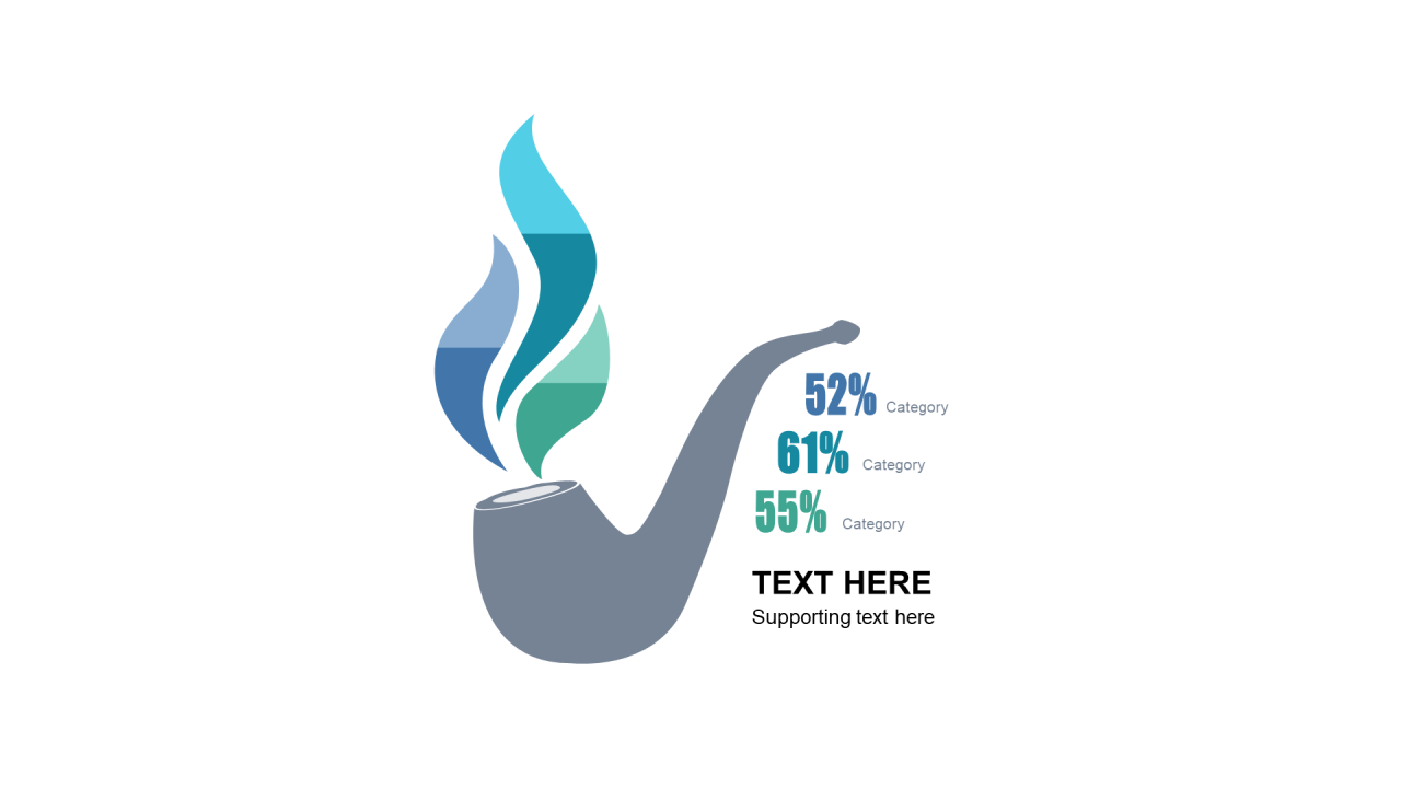 多色扁平PPT渐变图