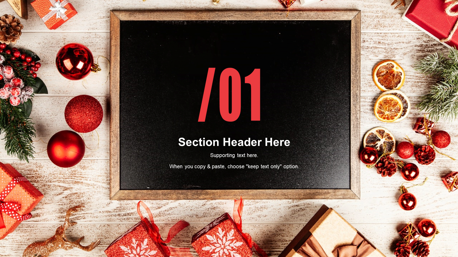 Multi-color festive Christmas festival celebration PPT theme