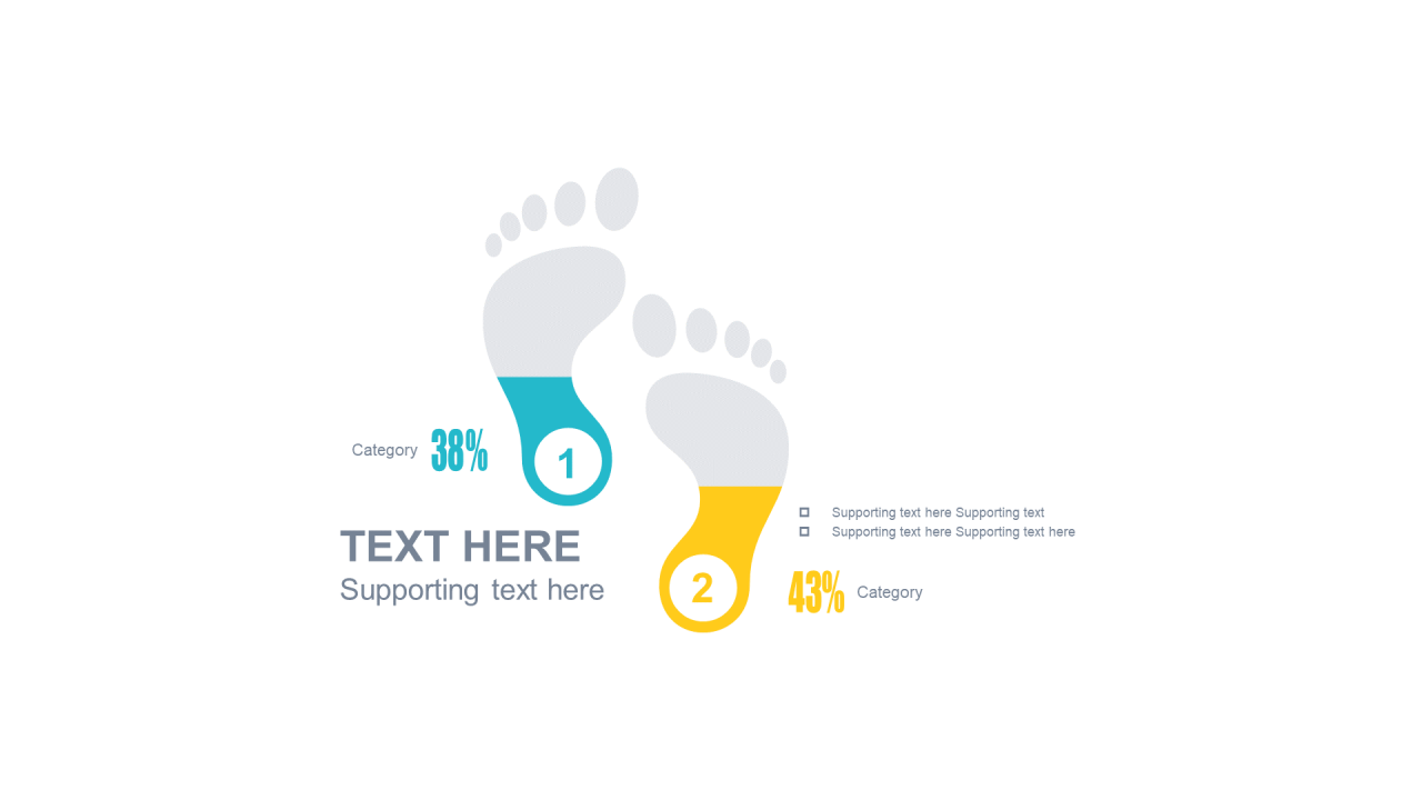 多色扁平PPT渐变图