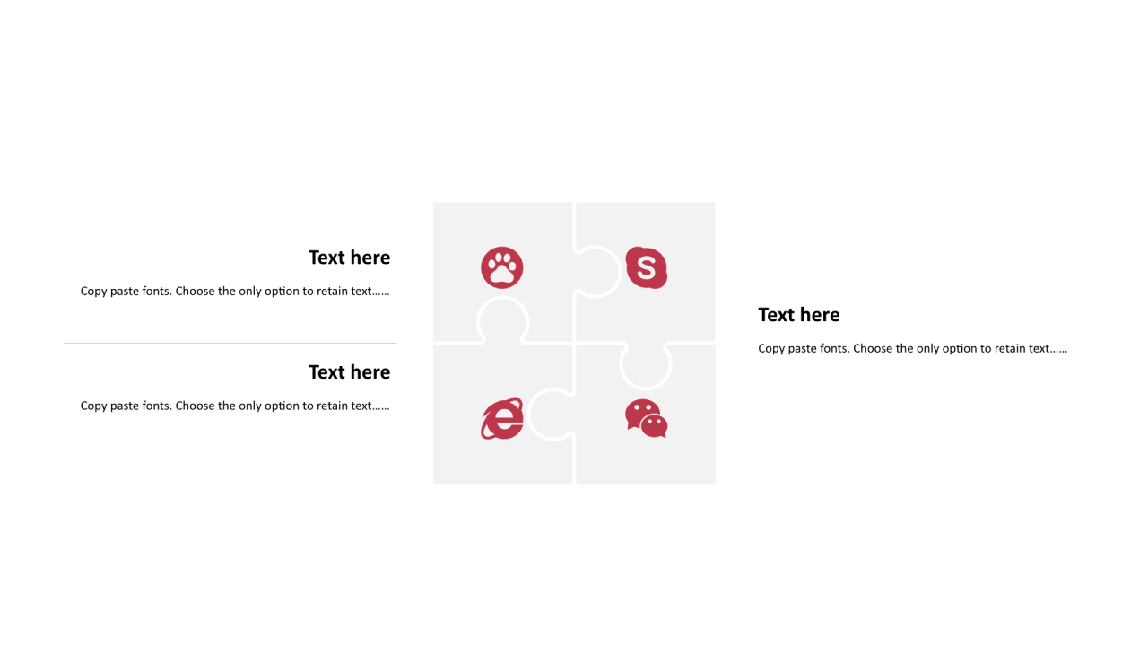 多色矩形扁平6项PPT循环