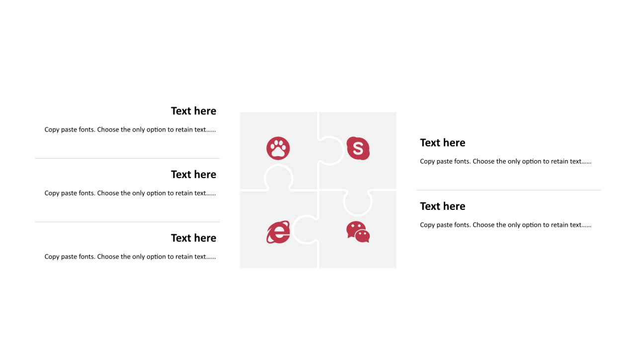 多色矩形扁平6项PPT循环