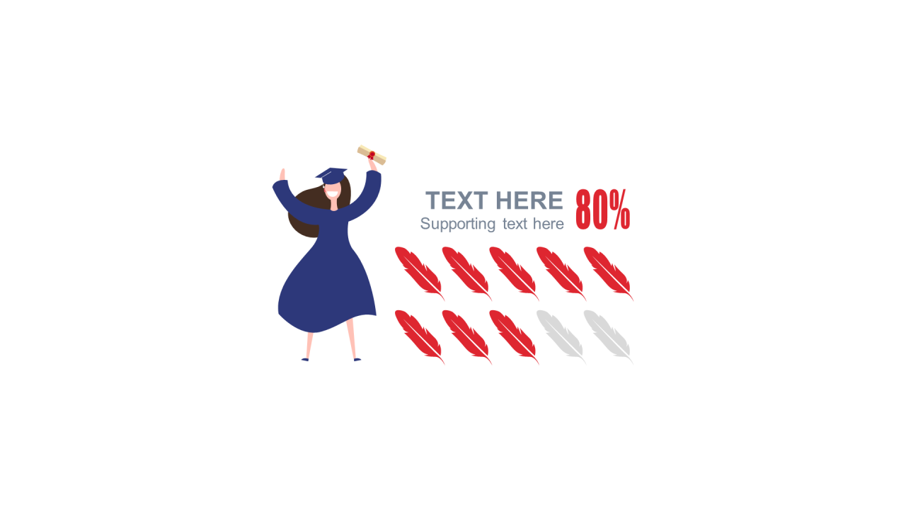 多色扁平PPT渐变图