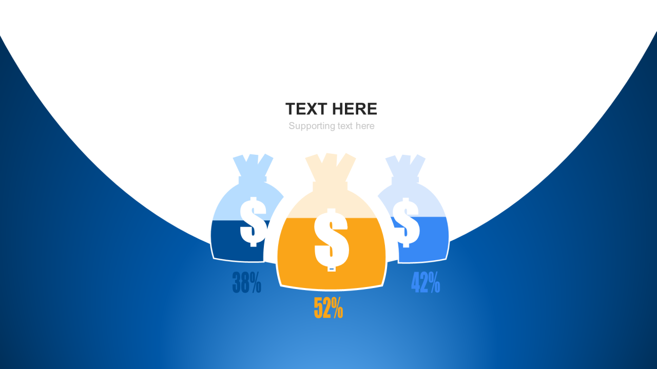 多色扁平PPT渐变图