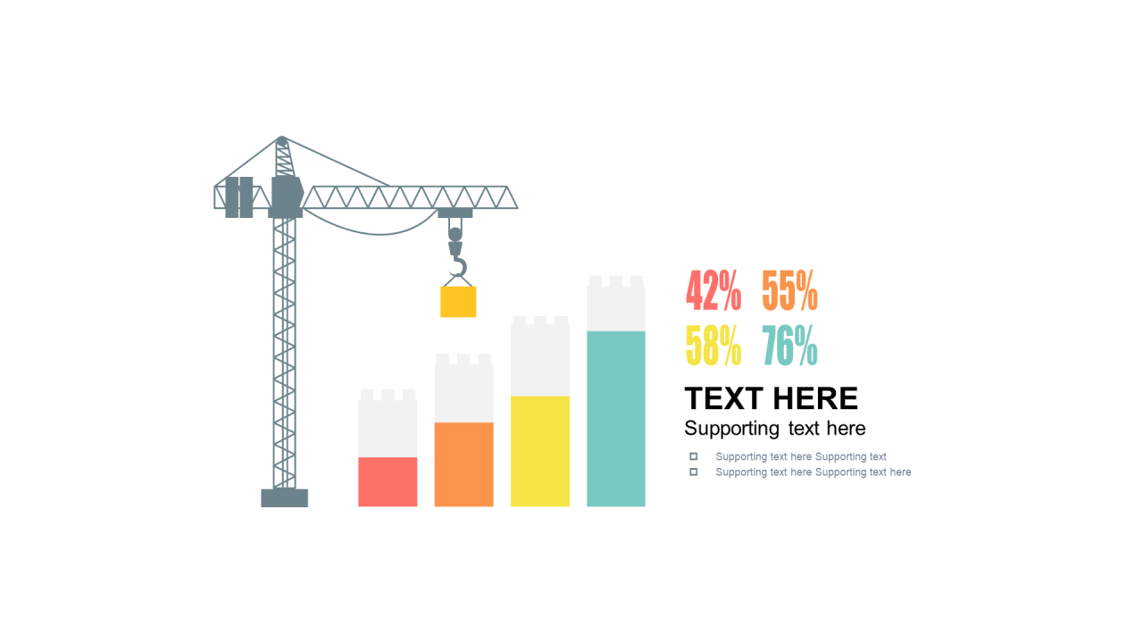 多色扁平PPT渐变图