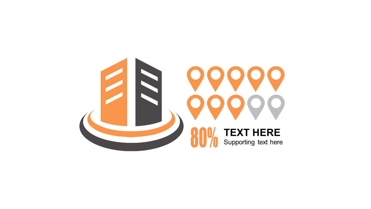 多色扁平PPT渐变图