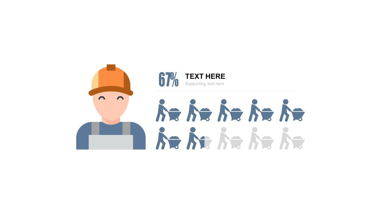 多色扁平PPT渐变图