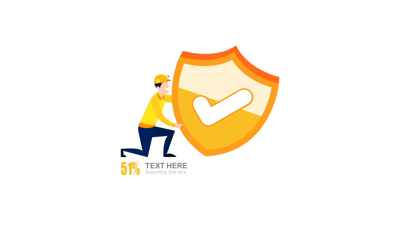 黄色扁平PPT渐变图