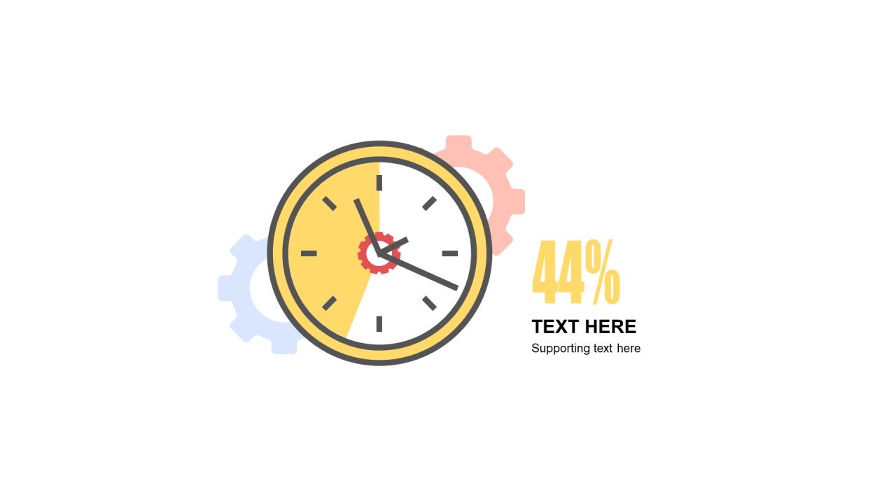 多色扁平PPT饼图