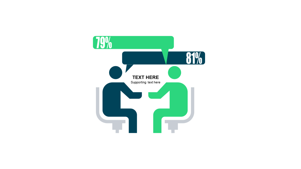 多色扁平PPT条形图