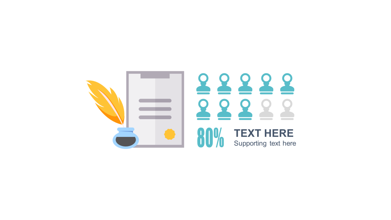 多色扁平PPT渐变图